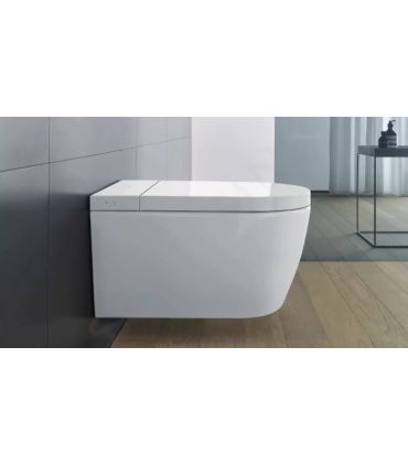 Wc multifunzione Duravit Sensowash Starck F Plus con placca Durasystem in  vetro bianco