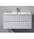 Complete bathroom cabinet with 2 drawers and sink with ceramic top.