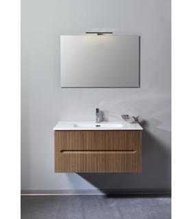 Mobile bagno completo M'amo due cassetti, specchio rettangolare e faretto