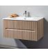 Complete bathroom cabinet with 2 drawers and sink with ceramic top.