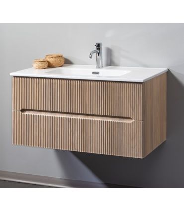 Mobile bagno completo 2 cassetti e lavabo M'amo con top in ceramica.