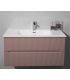 Complete bathroom cabinet with 2 drawers and sink with ceramic top.