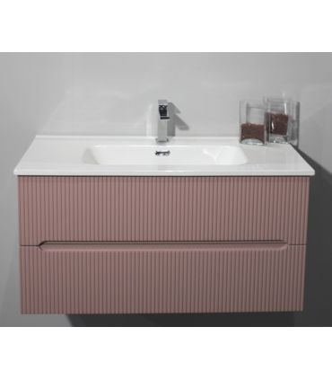 Mobile bagno completo 2 cassetti e lavabo M'amo con top in ceramica.