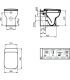 IDEAL STANDARD Floor standing toilet back to wall with soft close seat collection Esedra
