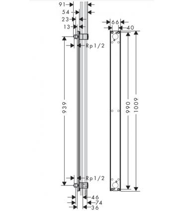 Concealed body for Axor shower column 48798180