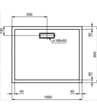 Ideal Standard Ultraflat New rectangular shower tray