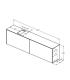 Meuble suspendu pour lavabo Conca avec 2 tiroirs et trou sur mesure Ideal Standard