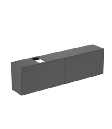 Meuble suspendu pour lavabo Conca avec 2 tiroirs et trou sur mesure Ideal Standard