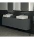 Meuble suspendu pour lavabo Conca avec 2 tiroirs et trou sur mesure Ideal Standard