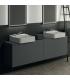 Meuble suspendu pour lavabo Conca avec 2 tiroirs et trou sur mesure Ideal Standard