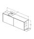 Meuble suspendu pour lavabo Conca avec 2 tiroirs et trou sur mesure Ideal Standard
