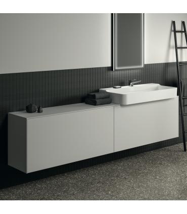 Meuble suspendu pour lavabo Conca avec 2 tiroirs et trou sur mesure Ideal Standard