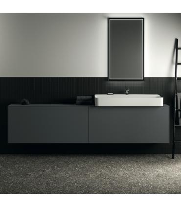 Meuble suspendu pour lavabo Conca avec 2 tiroirs et trou sur mesure Ideal Standard