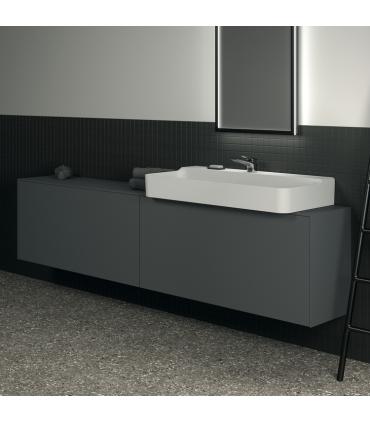 Meuble suspendu pour lavabo Conca avec 2 tiroirs et trou sur mesure Ideal Standard