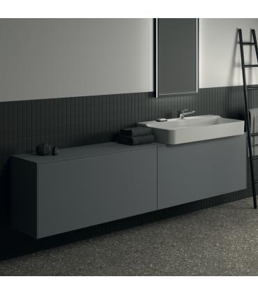 Meuble suspendu pour lavabo Conca avec 2 tiroirs et trou sur mesure Ideal Standard