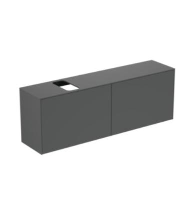 Meuble suspendu pour lavabo Conca avec 2 tiroirs et trou sur mesure Ideal Standard