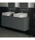 Meuble suspendu pour lavabo Conca avec 2 tiroirs et trou sur mesure Ideal Standard