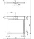 Piatto doccia effetto pietra  Ideal Standard Ultra Flat I.Life quadrato Ideal Standard