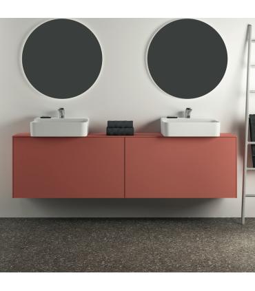 Meuble suspendu pour lavabo Conca avec 2 tiroirs et trou sur mesure Ideal Standard