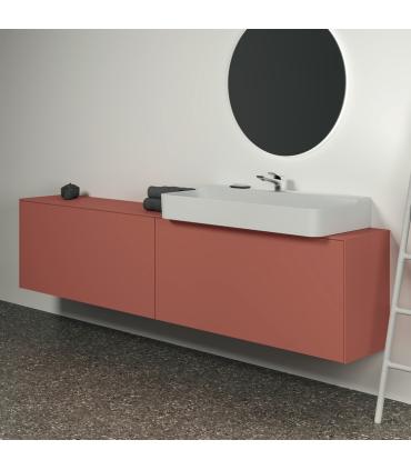 Meuble suspendu pour lavabo Conca avec 2 tiroirs et trou sur mesure Ideal Standard