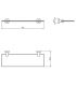 Cosmic Kubic Cool 335060 shelf 60cm, chrome and crystal