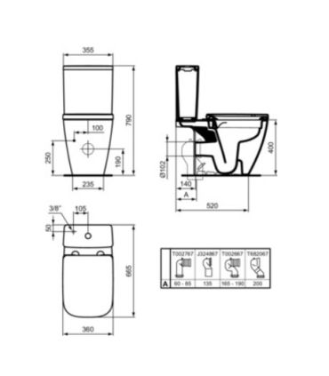 Cassette monobloc avec batterie I.Life SIdeal Standard