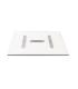 Couvercle de drain carré Hatria Y9BY en ABS blanc pour plaque LIF H3 EVO