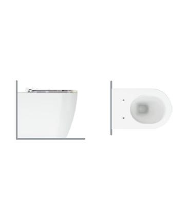 Hatria FUTURA Y9B9 series floor-standing WC flush with the wall 35.5x53 Pure Vortex