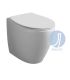 Floor mounted toilet with back to wall decorated Simas lft spazio lft20