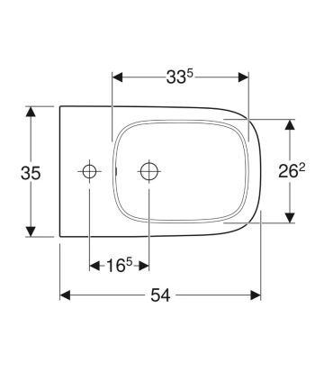 Bidet a pavimento filo parete Geberit Smyle Square