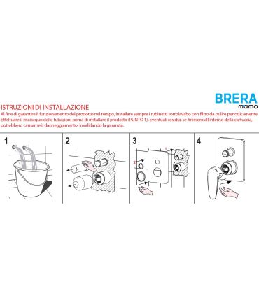 Mitigeur baignoire-douche à encastrer M'amo série Brera