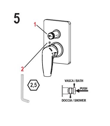 Mitigeur baignoire-douche encastrable M'amo série San Siro
