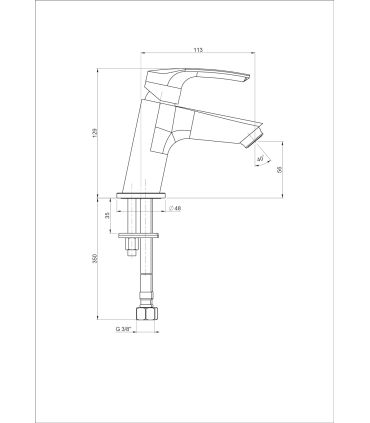 Mitigeur lavabo Ducati HD10 sans vidage