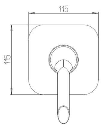 Ducati HD100 built-in shower mixer with diverter