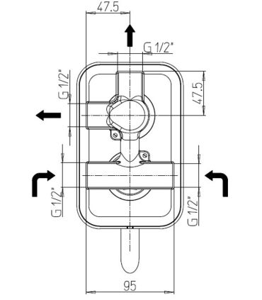 Ducati HD100 Miscelatore doccia incasso