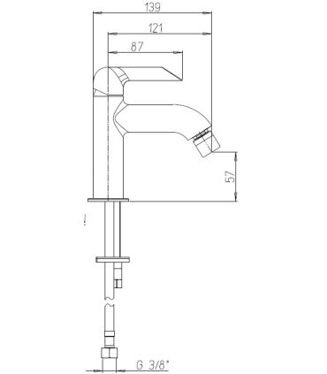 Ducati HD100 Mitigeur de bidet sans vidage