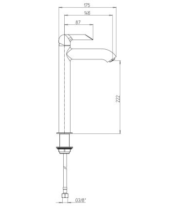 Mitigeur lavabo haut Ducati HD100 sans vidage