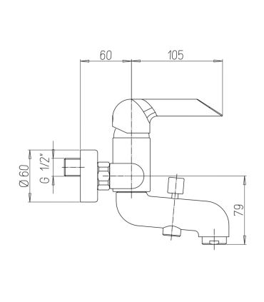 Mitigeur de bain externe Ducati HD100 sans équipement