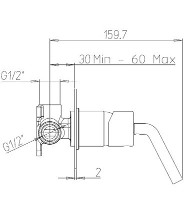 Ducati HD125 Miscelatore doccia incasso