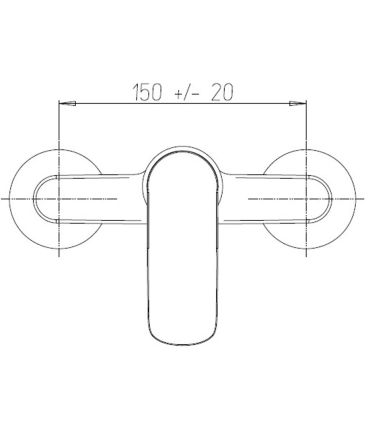 Ducati HD20 Wall-mounted basin mixer