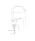 M'amo Sei series single hole square mouth kitchen mixer