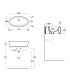 Simas Spazio Lft64 Countertop washbasin 63