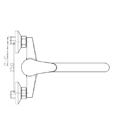 M'amo Sei series wall-mounted kitchen mixer