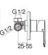 Miscelatore doccia incasso M'amo serie Holly  art.00108