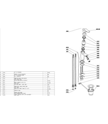 Miscelatore bidet ECO con scarico M'amo MIX4000