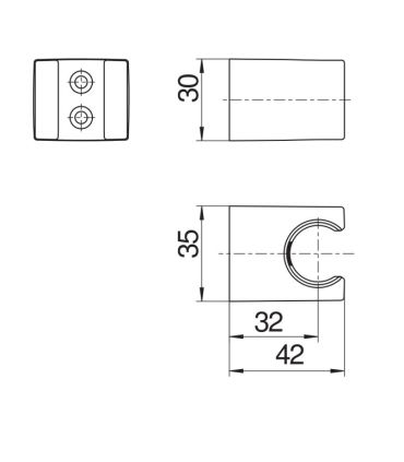 Fixed support for hand shower, chrome Nobili AD147/24