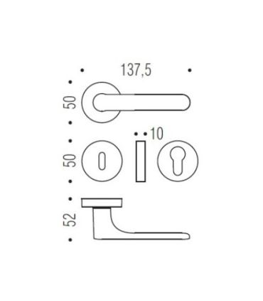 Colombo Design ONE CC11RY Handle C01 D.50