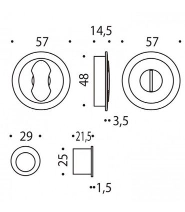 Colombo Design ONE CC211 BZG KIT pour PORTE COULISSANTE