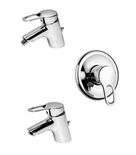 Set rubinetteria Ideal Standard con lavabo bidet e incasso doccia