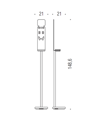 Colombo Design Contract B9990 floor lamp for Dispenser